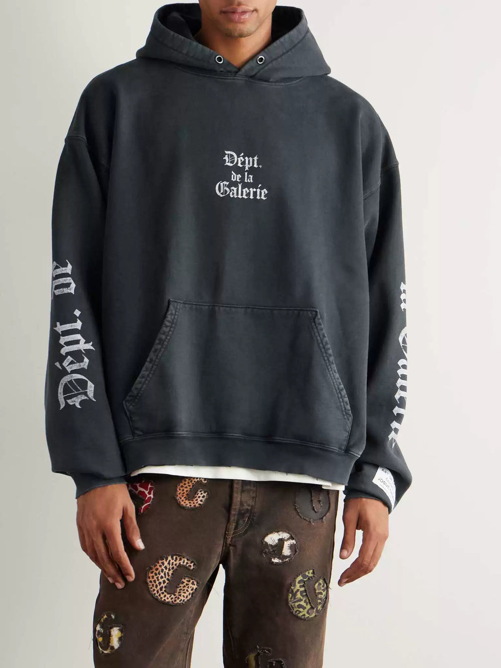 GALLERY DEPT. FRENCH LOGO OLD E HOODIE French alphabet vintage hoodie sweatshirt