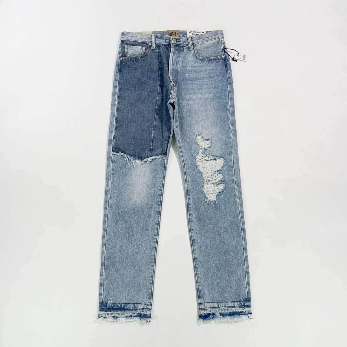 GALLERY DEPT. KEN DENIM Splicing Materials Deconstructing Grinding Edge Destruction Retro Washed Jeans