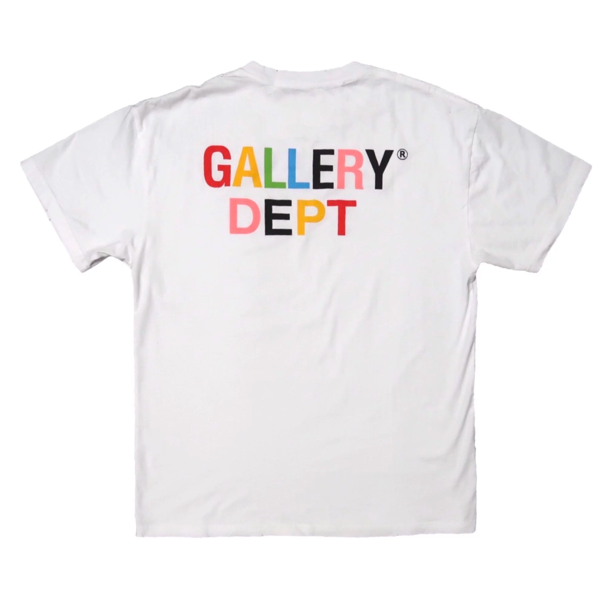 New gallery dept vintage washed distressed distressed color letter printed street trendy short sleeved T-shirt