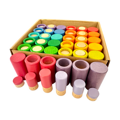 **Pre-order (Ships in 2-3 Weeks)**72 Pcs Rainbow Lola Stack & Sort Play Set