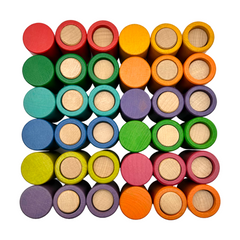 **Pre-order (Ships in 2-3 Weeks)**72 Pcs Rainbow Lola Stack & Sort Play Set