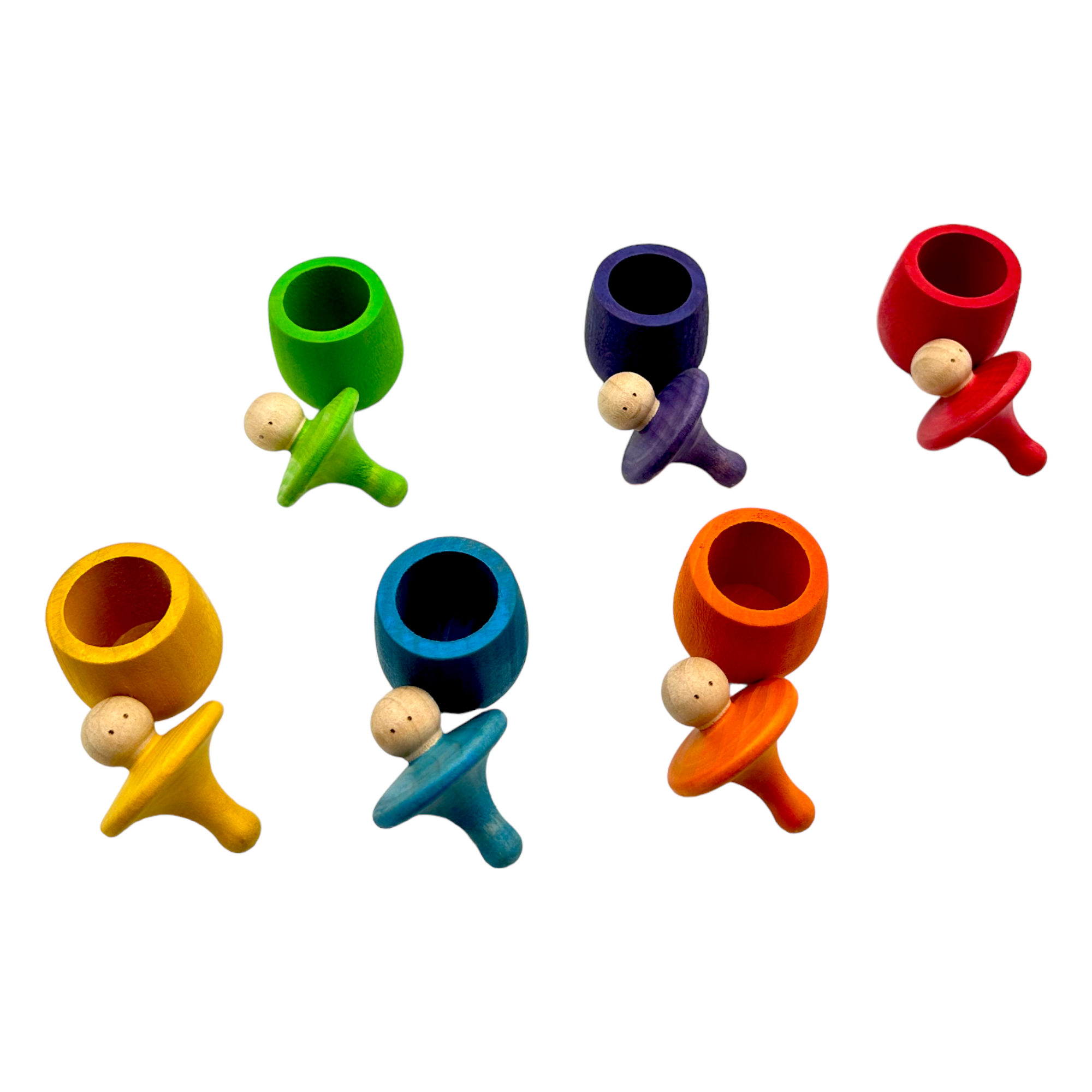 **Pre-order (Ships in 2-3 Weeks)**Set of 6 Stained Little Things Wooden Treasure Boxes – Primary Rainbow Colors