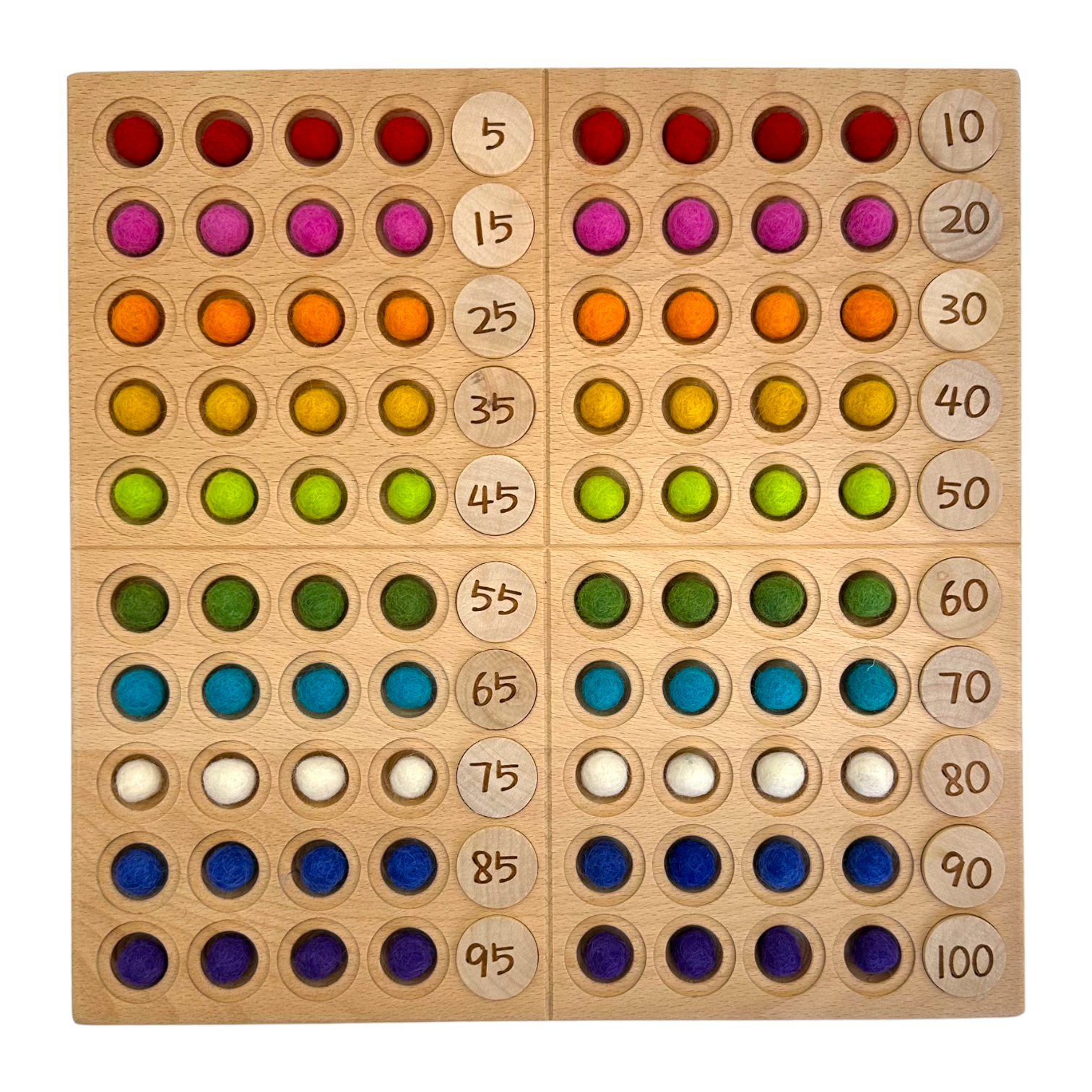 **Pre-order (Ships in 1-2 Weeks)**Hundred Frame Coin Pockets Set with Counting and Alphabet Coins