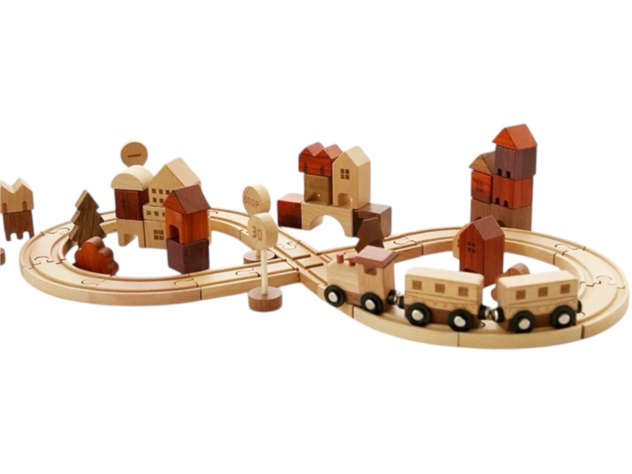 **Pre-order (Ships in 2-3 Weeks)**56 PCS Town Exploration Train Set with Track