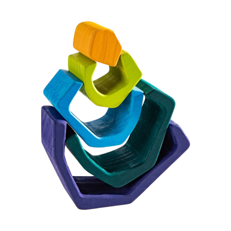 **Pre-order (Ships in 2-3 Weeks)**5-Piece Stone Caves Stacking Block Set