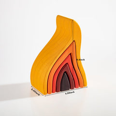 5-Piece Wooden Fire Stacking Blocks