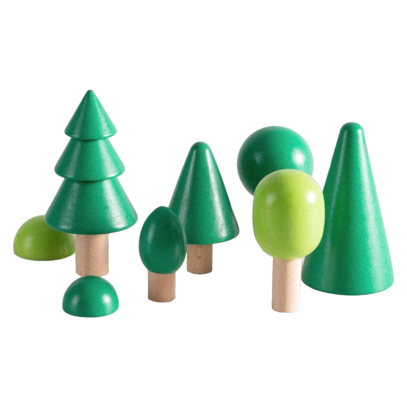 **Pre-order (Ships in 2-3 Weeks)**8 Pcs Wooden Trees Toy Set