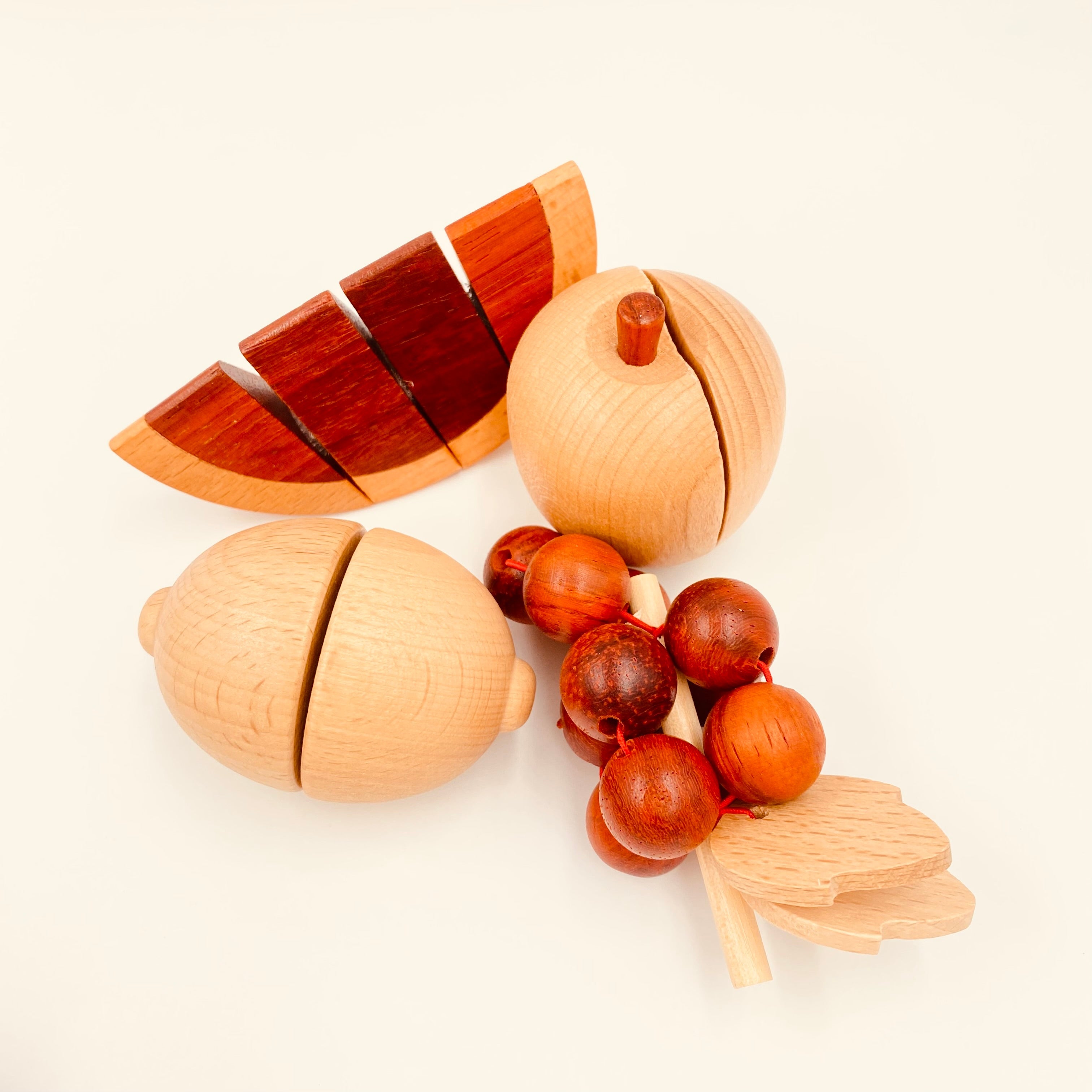 **Pre-order (Ships in 2-3 Weeks)**30 Pcs Wooden Fruits and Vegetables Cutting Playset