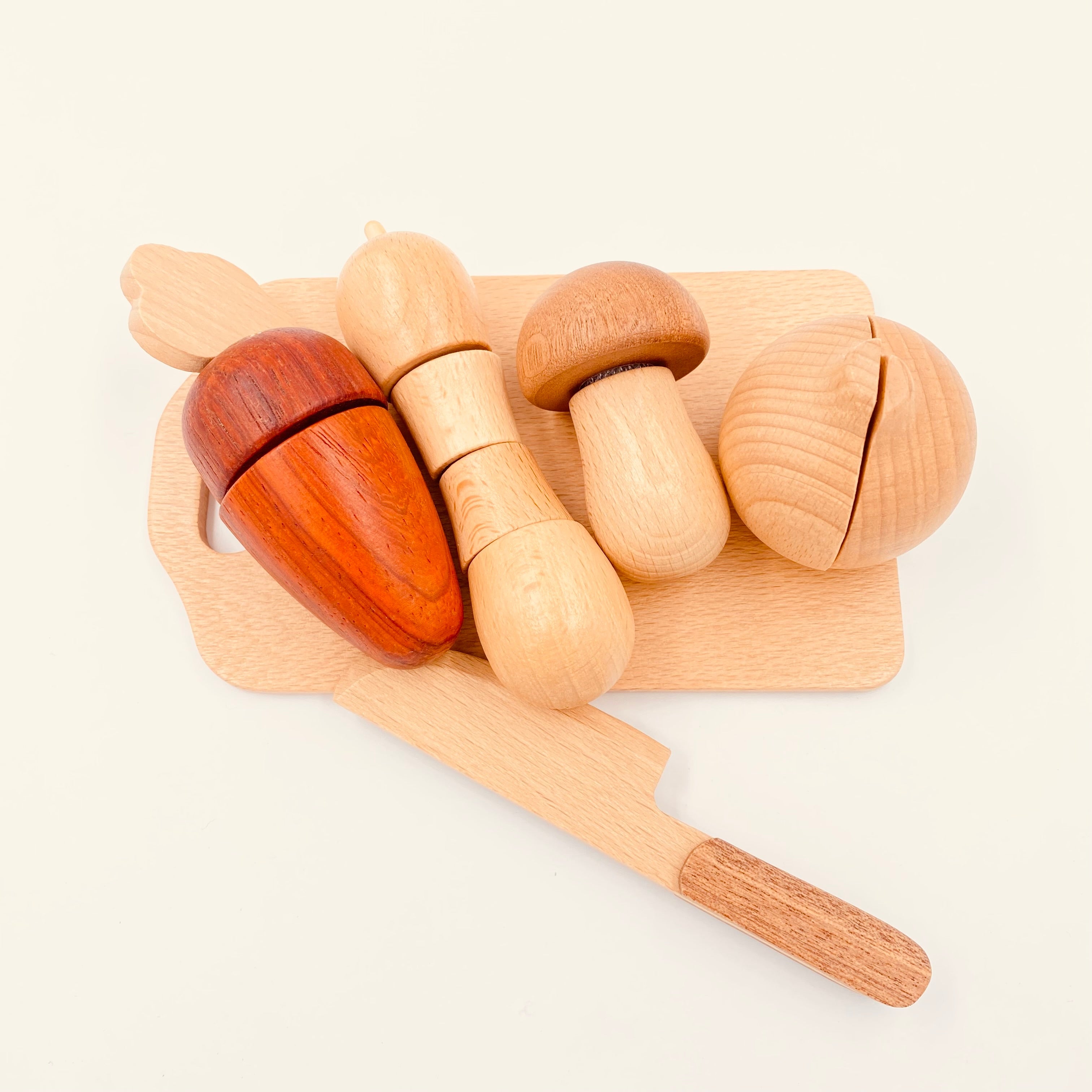 **Pre-order (Ships in 2-3 Weeks)**30 Pcs Wooden Fruits and Vegetables Cutting Playset
