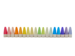 18-Piece Stained Wooden Stick Gnomes