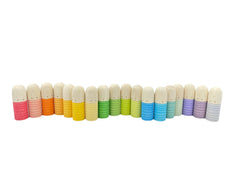 18 Pcs STAINED Wooden Brots Set
