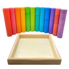 **Pre-order (Ships in 2-3 Weeks)**25 Pcs STAINED Large Building Rollers Rainbow with Storage Tray
